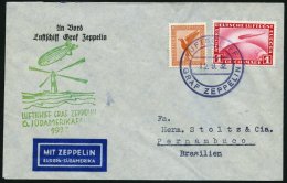 ZEPPELINPOST 177Ab BRIEF, 1932, 6. Südamerikafahrt, Bordpost, Prachtbrief - Zeppelins