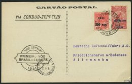 ZEPPELINPOST 125A BRIEF, 1931, 1. Südamerikafahrt, Brasil-Post, Schwarzer Bestätigungsstempel, Frankiert Mit 2 - Zeppelin