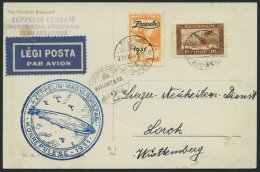 ZEPPELINPOST 102Ba BRIEF, 1931, Ungarnfahrt, Ungarische Post, Abwurf Debreccen, Mit Zeppelinmarke Zu 1 P., Prachtkarte - Zeppelin