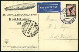 ZEPPELINPOST 77B BRIEF, 1930, Landungsfahrt Nach Dortmund, Bordpost, Prachtkarte - Zeppelins