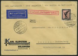 ZEPPELINPOST 43AII BRIEF, 1929, Schlesienfahrt, Abwurf Breslau, Auflieferung Fr`hafen, Mit Tagesstempel-Irrtum 7.Sept. 1 - Zeppelin