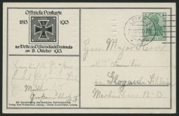 GANZSACHEN PP 27C179/01 BRIEF, Privatpost: 1913, 5 Pf. Germania Weihe Des Völkerschlacht-Denkmals (aufgehende Sonne - Other & Unclassified