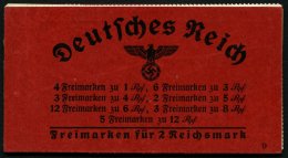 ZUSAMMENDRUCKE MH 38.1 **, 1939, Markenheftchen Hindenburg, Ohne Klammer, Heftchenzähnung, Feinst, Mi. 250.- - Se-Tenant