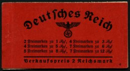 ZUSAMMENDRUCKE MH 36.3 **, 1937, Markenheftchen Hindenburg, Ohne Klammer, Heftchenzähnung, Feinst, Mi. 450.- - Se-Tenant
