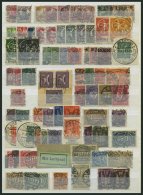 SAMMLUNGEN, LOTS O, BrfStk, 1919-23, 124 Verschiedene Kleinere Mittlere Werte Inflation, Feinst/Pracht, Alle Geprüf - Used Stamps