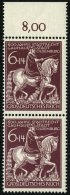 Dt. Reich 907IV **, 1945, 6 Pf. Oldenburg Mit Abart Gebrochenes Schwert, Im Senkrechten Paar Mit Normaler Marke, Pracht, - Oblitérés