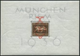 Dt. Reich Bl. 10 **, 1937, Block München-Riem, Pracht, Mi. 190.- - Oblitérés