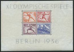 Dt. Reich Bl. 5/6 **, 1936, Block Olympische Spiele, Bl. 5 Kleine Herstellungsbedingte Gummifreie Stelle Im Rand, Pracht - Usados