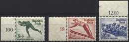 Dt. Reich 600-02 **, 1935, Olympische Winterspiele, Prachtsatz, Mi. 65.- - Usati