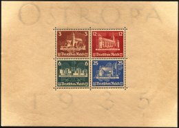 Dt. Reich Bl. 3 *, 1935, Block OSTROPA, Voller Originalgummi!, Falzreste Im Rand, Marken Postfrisch, Pracht, (1100.-) - Used Stamps