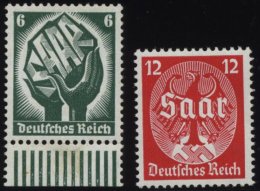 Dt. Reich 544/5 **, 1934, Saarabstimmung, Pracht, Mi. 90.- - Used Stamps