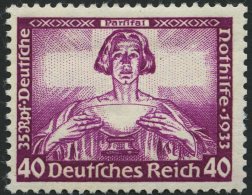 Dt. Reich 507 *, 1933, 40 Pf. Wagner, Falzrest, Gummianhaftungen Sonst Pracht - Usati