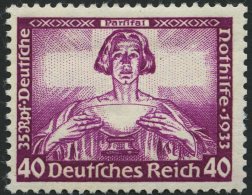 Dt. Reich 507 *, 1933, 40 Pf. Wagner, Falzrest, Gummianhaftungen Sonst Pracht - Used Stamps