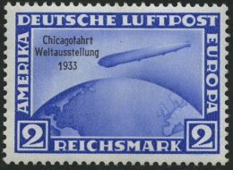 Dt. Reich 497 **, 1933, 2 RM Chicagofahrt, Pracht, Mi. 300.- - Oblitérés