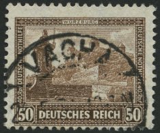 Dt. Reich 453 O, 1930, 50 Pf. Feste Marienberg, Pracht, Gepr. D. Schlegel, Mi. 110.- - Usati