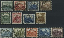 Dt. Reich 450-3,59-62,74-78 O, 1930-32, Bauwerke I - III, 3 Sätze Feinst/Pracht, Mi. 390.- - Used Stamps