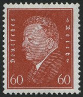 Dt. Reich 421 **, 1928, 60 Pf. Ebert, Pracht, Mi. 140.- - Oblitérés