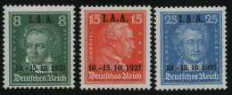 Dt. Reich 407-09 **, 1927, I.A.A., Prachtsatz, Mi. 240.- - Usados