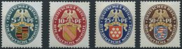 Dt. Reich 398-401 *, 1926, Nothilfe, Falzreste, Prachtsatz, Mi. 70.- - Used Stamps