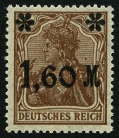 Dt. Reich 154IIb **, 1921, 1.60 M. Auf 5 Pf. Braun, Stumpfer Aufdruck, Pracht, Gepr. Winkler, Mi. 1200.- - Oblitérés