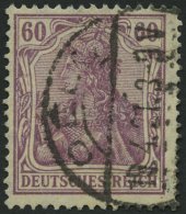 Dt. Reich 92IIc O, 1916, 60 Pf. Braunpurpur Kriegsdruck, Normale Zähnung, Pracht, Gepr. Jäschke-L., Mi. 140.- - Gebruikt