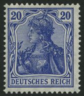 Dt. Reich 87IIa **, 1915, 20 Pf. Lilaultramarin Kriegsdruck, Pracht, Gepr. Jäschke, Mi. 55.- - Usati