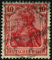 Dt. Reich 86IIf O, 1919, 10 Pf. Dunkelrosarot Kriegsdruck, Pracht, Gepr. Jäschke, Mi. 200.- - Usados