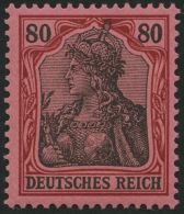 Dt. Reich 77 *, 1902, 80 Pf. Germania, Ohne Wz., Minimale Anhaftung, Pracht, Mi. 250.- - Used Stamps