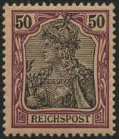 Dt. Reich 61 **, 1900, 50 Pf. Reichspost, Pracht, Mi. 160.- - Usados