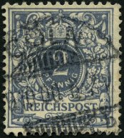 Dt. Reich 52I O, 1900, 2 Pf. Lebhaftgrau Mit Abart REIGHSPOST, üblich Gezähnt Pracht, Gepr. Zenker, Mi. 180.- - Used Stamps