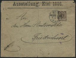 Dt. Reich 45b BRIEF, 1896, 3 Pf. Graubraun Mit Seltenem Sonderstempel KIEL AUSSTELLUNG, Feinst (Sonderumschlag Mäng - Usati