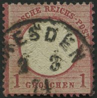 Dt. Reich 19 O, 1872, 1 Gr. Rotkarmin, Sehr Kleine Marke (L 14), Pracht, Kurzbefund Sommer - Oblitérés