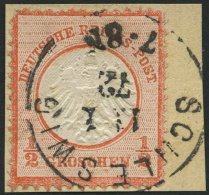 Dt. Reich 3 BrfStk, 1872, 1/2 Gr. Ziegelrot, K1 SCHLESWIG 11.1.72 (frühe Verwendung!), Normale Zähnung, Pracht - Used Stamps