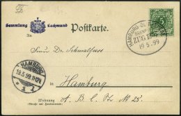 BAHNPOST Hamburg-Blankenese (Zug 1308/09 Und 1375 (2x)), 1899-1905, 4 Karten Fast Nur Pracht - Macchine Per Obliterare (EMA)
