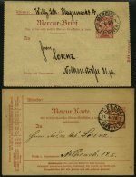 HANNOVER 1895/6, 2 Verschiedene Gebrauchte Ganzsachenkarten, Pracht - Correos Privados & Locales