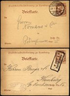 HAMBURG D P 9 BRIEF, HAMMONIA I: 1887/9, 3 Pf. Orangebraun, R2 HAMBURG A 4 Und K2 HAMBURG AMT 1, 2 Karten Feinst - Posta Privata & Locale