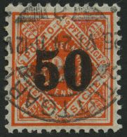 WÜRTTEMBERG 188 O, 1923, 50 Auf 25 Pf. Rotorange, Pracht, Fotoattest Klinkhammer, Mi. (1100.-) - Autres & Non Classés