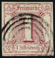 THURN Und TAXIS 29 O, 1863, 1 Gr. Karminrot, Allseits Riesenrandig, Pracht - Autres & Non Classés