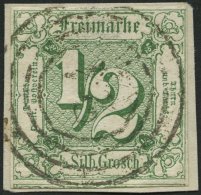 THURN Und TAXIS 14 BrfStk, 1859, 1/4 Gr. Grün, Nummernstempel 24 (GELNHAUSEN), Allseits Breitrandig, Prachtbriefst& - Autres & Non Classés