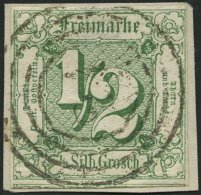 THURN Und TAXIS 14 BrfStk, 1859, 1/4 Gr. Grün, Nummernstempel 24 (GELNHAUSEN), Allseits Breitrandig, Prachtbriefst& - Otros & Sin Clasificación