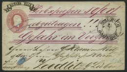 PREUSSEN U 8A3 BRIEF, 1853, 1 Sgr. Ganzsachenumschlag Mit K2 MALTSCH BAHNHOF Und Rotem Handschriftlichen Vermerk Per Exp - Andere & Zonder Classificatie