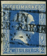 PREUSSEN 7a O, 1852, 2 Sgr. Blau, Pracht, Mi. 110.- - Other & Unclassified