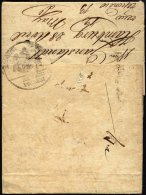 PREUSSEN Feldpost: 1815, Schwarzer Zensurstempel: KÖNIGL. PREUSS. ARMEE POLIZEI, Rückseitig Auf Brief Von Hamb - [Voorlopers