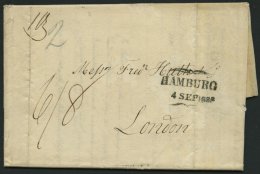 HAMBURG VORPHILA 1838, HAMBURG., Schmetterlingsstempel Auf Brief Nach London, Rückseitiger Ankunftsstempel, Pracht - Autres & Non Classés