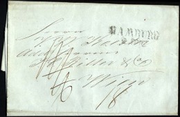 HAMBURG 1846, HAMBURG, L2 Auf Brief Nach Wien, Rückseitiger Ankunftsstempel, Pracht - Precursores