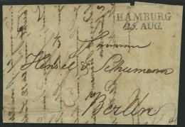 HAMBURG-VORPHILA 1831, HAMBURG, L2 Auf Geschäftsbrief Nach Berlin Mit Noch Beiliegender Probe (Draht), Feinst - Prephilately