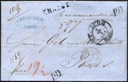 HAMBURG - THURN UND TAXISCHES O.P.A. 1854, HAMBURG Th.& T., K3 Auf Reco-Brief Nach Paris, Diverse Nebenstpl. Mit CHA - Prephilately