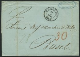 HAMBURG - THURN UND TAXISCHES O.P.A. 1847, HAMBURG Th.& T., K3 Auf Brief Nach Basel, Feinst - Precursores