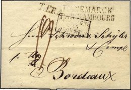 HAMBURG - THURN UND TAXISCHES O.P.A. 1819, DANEMARCK PAR HAMBOURG, L2 Auf Brief Von Flensburg Nach Bordeaux,L1 T.T.R.4.u - Prephilately