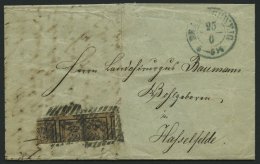 BRAUNSCHWEIG 9a BRIEF, 1857, 3/4 Ggr. Schwarz Auf Graubraun Auf Brief Von Braunschweig Nach Hasselfelde, Feinst, Mi. 180 - Brunswick